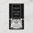 Recherche de machine à écrire vintage cartes visite Rédacteur indépendant
