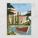 Recherche de lac de como cartes postales Vintage