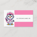 Recherche de pingouin mignon cartes visite Rose