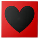 Recherche de coeur noir carreaux Rouge