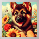 Recherche de peinture berger allemand posters Mignon