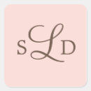Recherche de monogram bridal shower autocollants Rose pâle