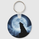 Recherche de lune de loup porteclés Silhouette