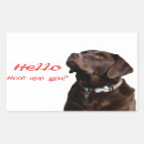 Recherche de chocolat labrador retriever autocollants Bonjour