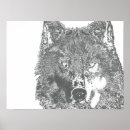 Recherche de visage de loup posters Numérique