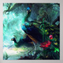 Recherche de paon posters Vert