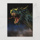 Recherche de dragons cartes postales Médiéval
