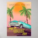 Recherche de voitures électriques posters Vintage