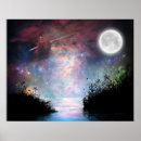 Recherche de lune et étoiles posters Paysage
