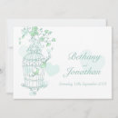 Recherche de oiseaux 14x19 invitations Vert