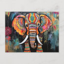 Recherche de éléphants colorés cartes postales Animaux