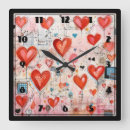 Recherche de coeur rouge horloges Dessin