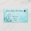 Recherche de petsitter cartes visite Chat
