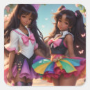 Recherche de anime girl autocollants Arc en ciel