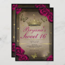 Recherche de fuchsia 16ans anniversaire invitations Princesse