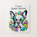 Recherche de boston terrier puzzles Fleurs