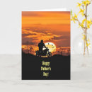 Recherche de cavalier vœux cartes Coucher de soleil