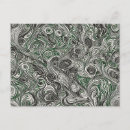 Recherche de motif abstrait vert cartes postales Moderne
