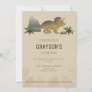 Recherche de triceratops invitations Préhistorique