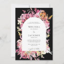 Recherche de rose et noir mariage invitations Romantique