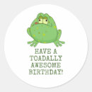 Recherche de crapaud drôle autocollants Anniversaire