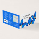 Recherche de papillons bleus cartes visite Customer