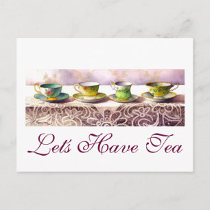 0001 Ligne de la carte postale Teacups