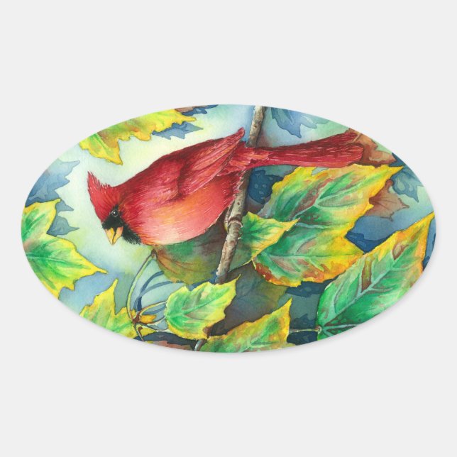 0004 Stickers Ovaux cardinaux (Devant)