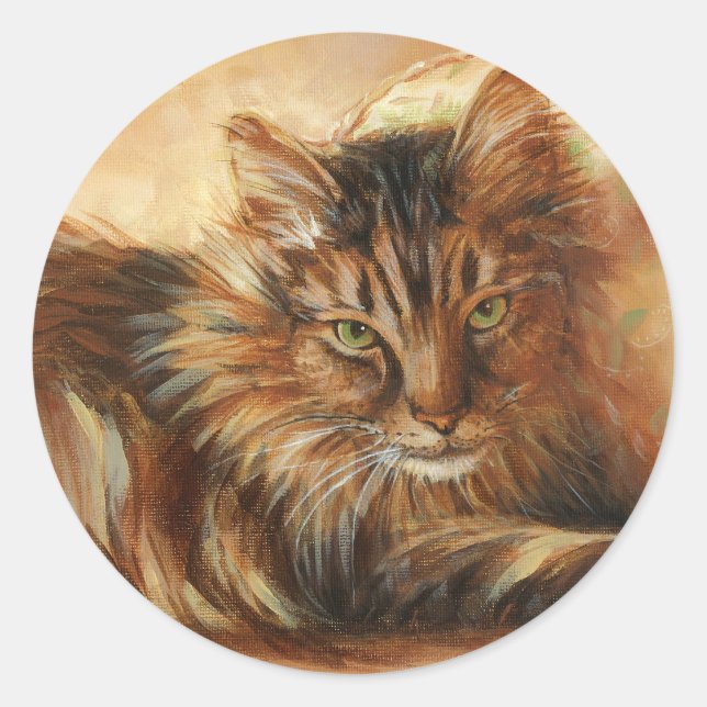 0005 Chat sur Stickers Coussins (Devant)