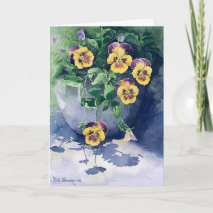 0011 Pansies dans la carte de signe de la planète