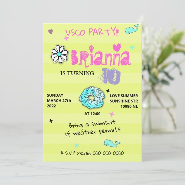 005 Teenager's party vsco tendance thème (Debout devant)