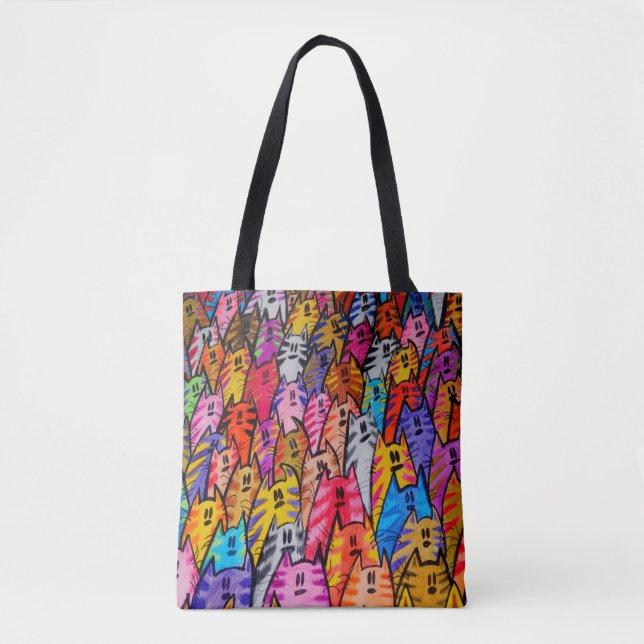0125 - Chats 05 - Sac fourre-tout (Devant)
