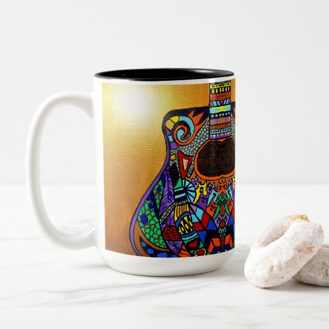 0179 - Mug de guitare (Avec donut)