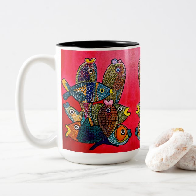 0185 - Mug de pêche (Avec donut)