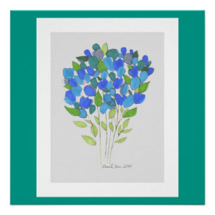 #02 floral 20" x 20" affiche parfaite