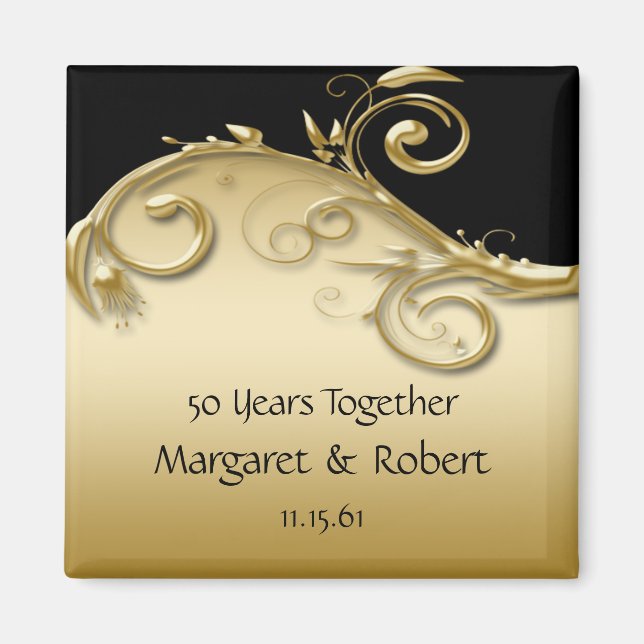 02 Or et Noir 50e Anniversaire  Aimant (Devant)