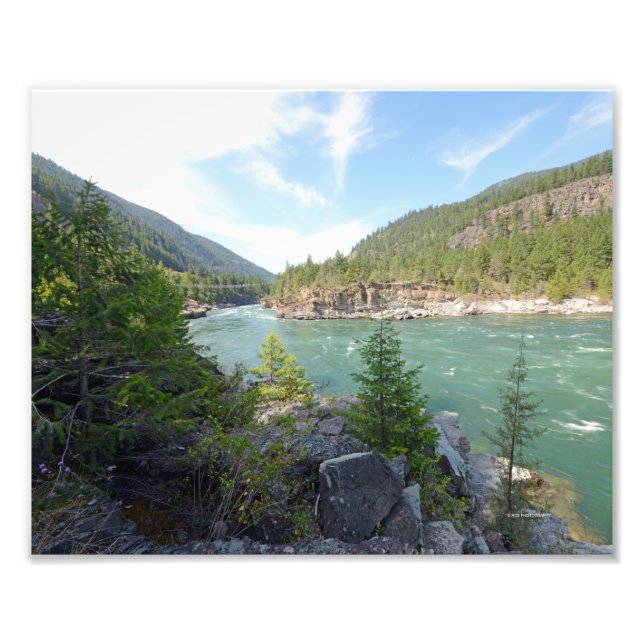 0442 8/12 Photographie de Kootenai Falls à Libby. (Devant)