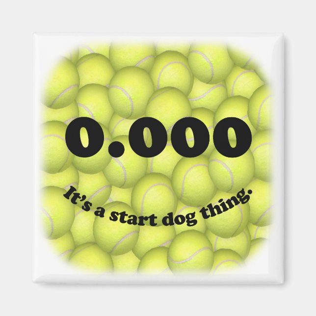 0.000, parfait démarrage Flyball! magnet de frigo (Devant)