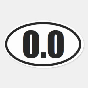 0,0 autocollants ovales