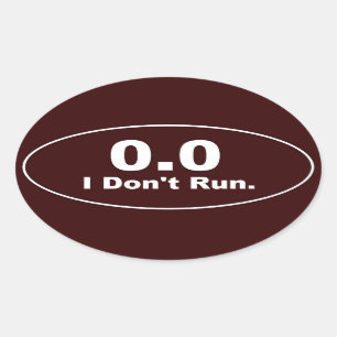 0.0 Je ne cours pas. autocollant