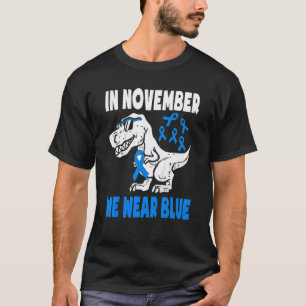 0 En Novembre Nous Portons Bleu T-Shirt Diabète