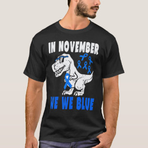 0 En Novembre Nous Portons Bleu T-Shirt Diabète