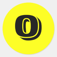 0 Petit Stickers rond jaune par Janz
