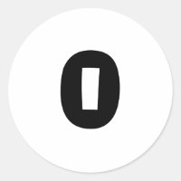 0 Stickers à numéro blanc rond par Janz