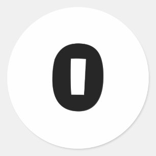 0 Stickers à numéro blanc rond par Janz