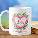 100 ans aimés Personnalisé 100e anniversaire Mug<br><div class="desc">Admirez une dame spéciale à son 100e anniversaire avec cette magnifique tasse 100 ans aimée Personnalisez avec son nom ou un autre message. Parfait cadeau du 100e anniversaire pour la femme qui a tout!</div>