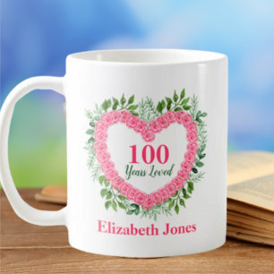 100 ans aimés Personnalisé 100e anniversaire Mug