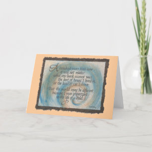 100 ans de carte de remerciements