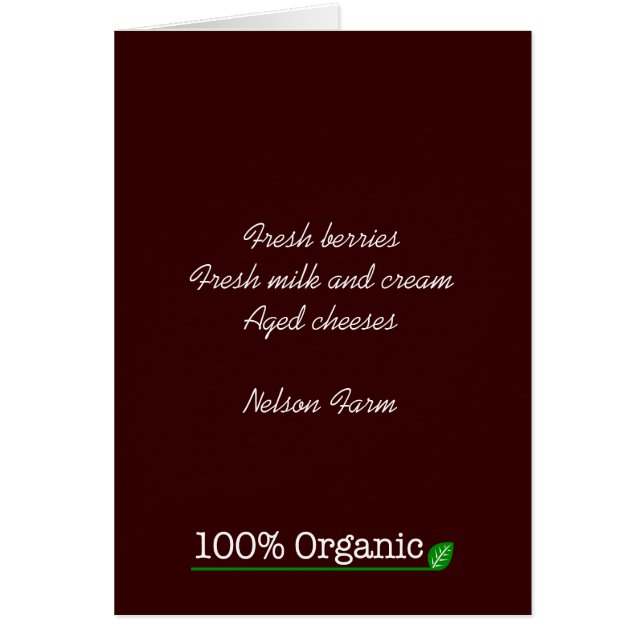 100% Bio - texte blanc (Devant)