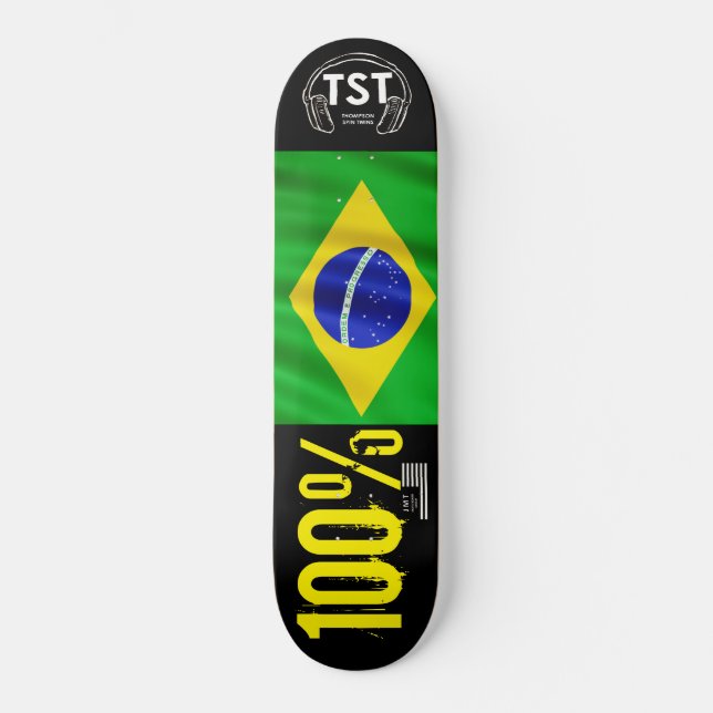 100% BRÉSILIEN JMT USA Skateboard (Recto)